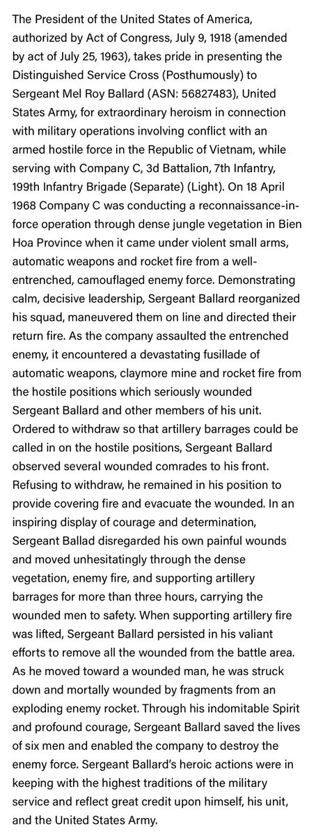 44MagnumBlue1's tweet photo. Please take a few minutes out of your day to read Mel’s Distinguished Service Cross Citation. 

57 years ago today. https://t.co/yvaqcW6ppE