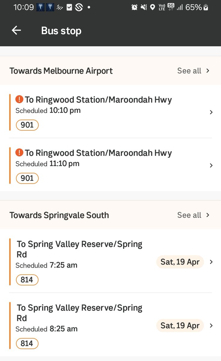 craig_halsall's tweet photo. Good Friday special π
10:10pm #NightNetwork 901 from #Dandenong to #Ringwood, past the usual Sunday finish time
Not shown on online #PTV timetables but is on the app (minus live tracking) https://t.co/7a0jNtOuW9