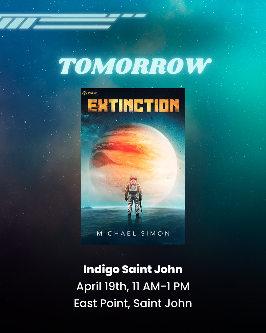 I'll be returning to @ChaptersIndigo tomorrow to sign #Extinction. After an initial sellout, there will be new copies available! #LocalAuthor #BookSigning