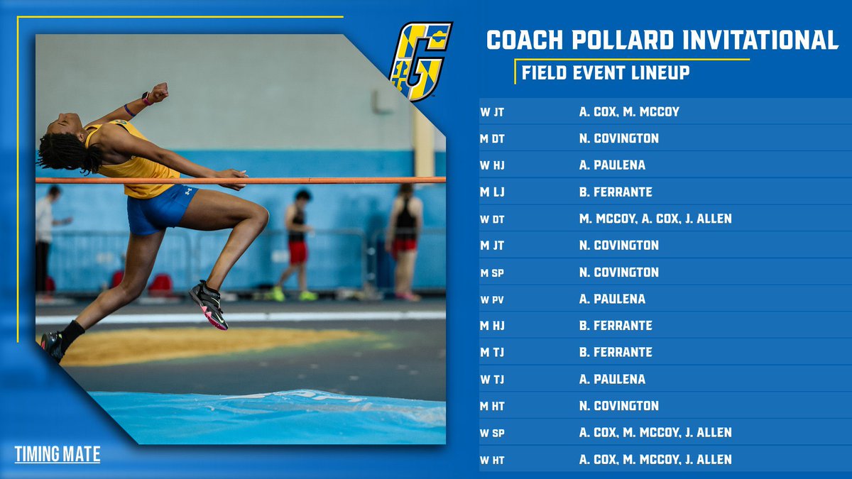 Event Lineups for today’s Coach Pollard Invitational #digdeep