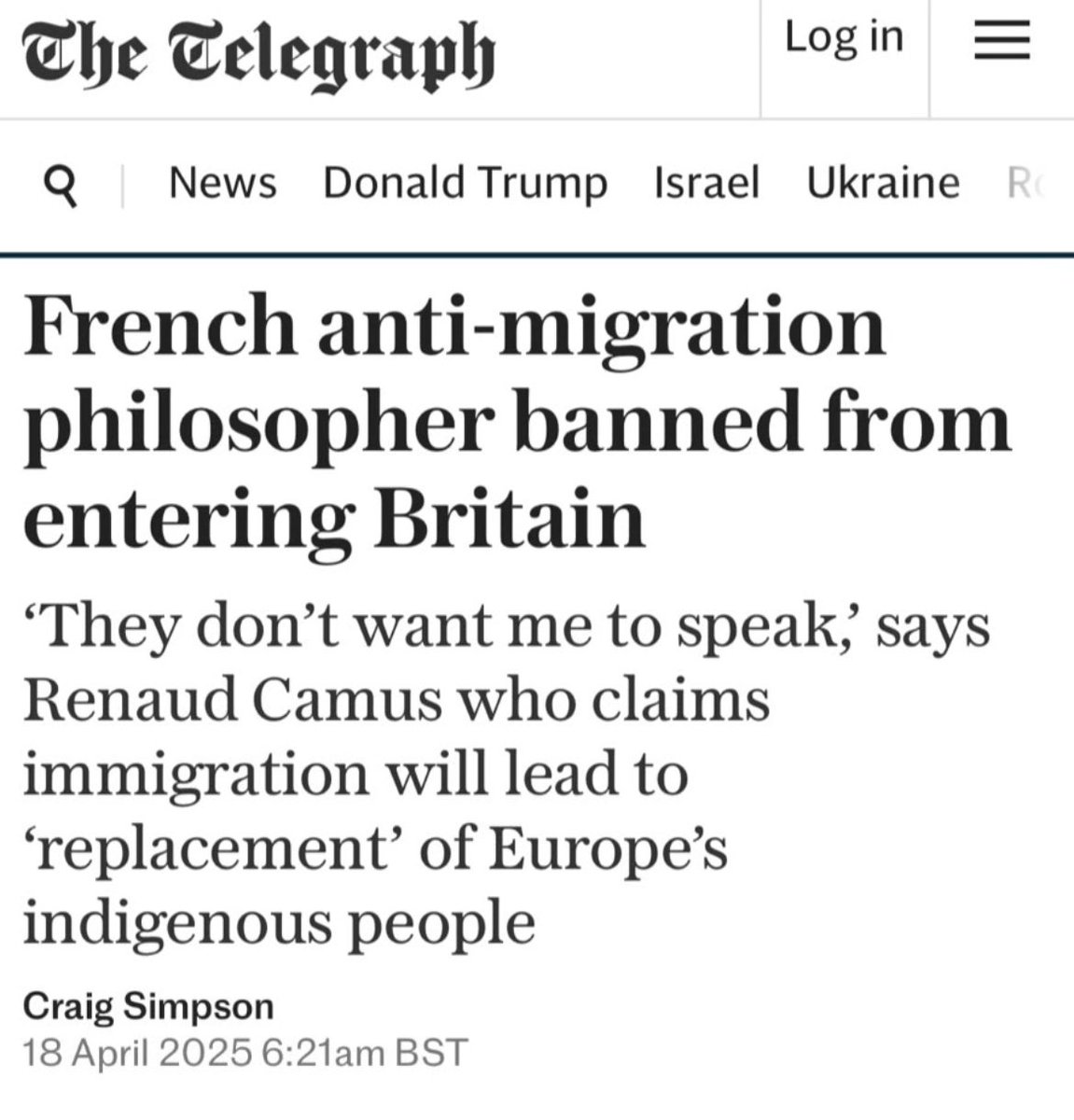 Which Way, Western Man? 

United Kingdom: