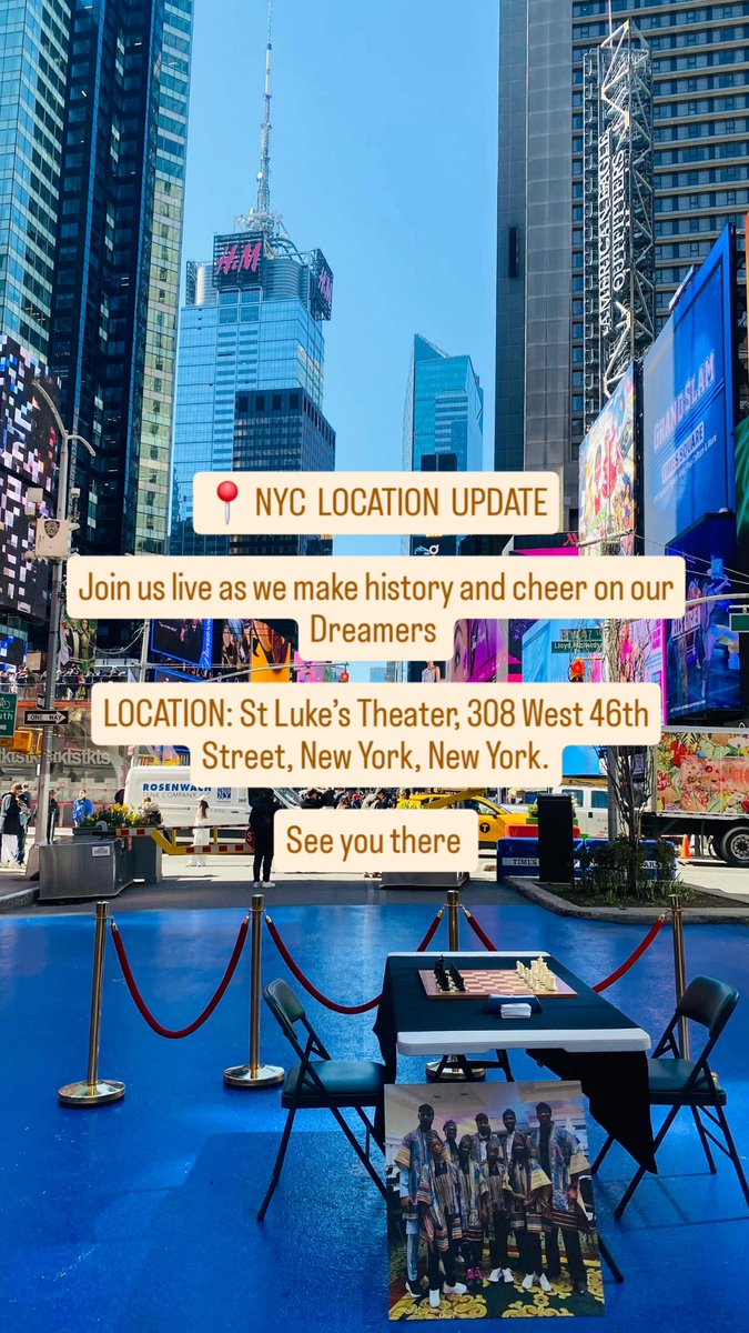 chessinslums's tweet image. NYC !!!

History is in the making — if you’re in New York, don’t just hear about it. Be part of it!
Pull up and support as we take on the #70HoursofChessWithTunde challenge!

Watch the action live: cisatundegwr.com

@Tunde_OD

#GWR2025  #Chessforeducation #ChessMarathon