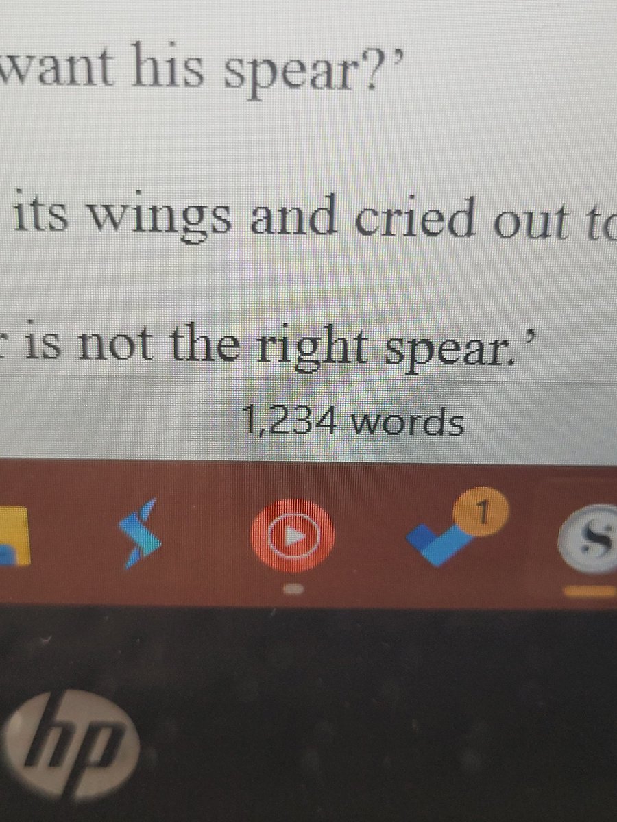 When you finish a sentence and that is the chapter word count. A good omen, perhaps? 🤔