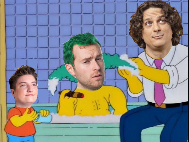 Excuse me do you like to laugh? This week on Murph's Tavern, Murph is joined by the prince of pies
Jez Watts and sultan of seltzer Donna Collins to discuss Season 9's Last Temptation of Krust