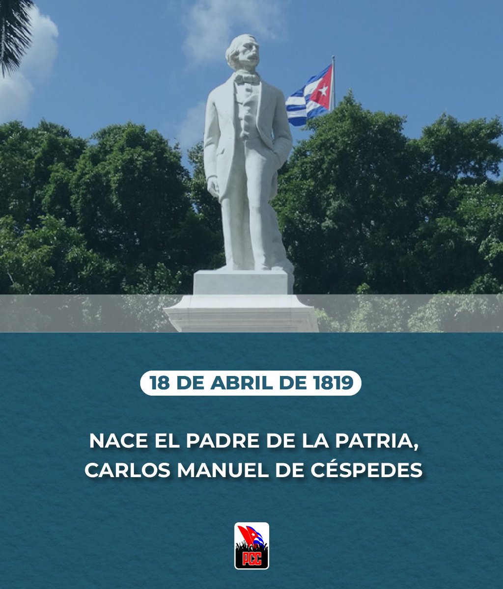 PartidoPCC's tweet photo. “No hay, desde luego, la menor duda de que Céspedes simbolizó el espíritu de los cubanos de aquella época, simbolizó la dignidad y la rebeldía de un pueblo —heterogéneo todavía— que comenzaba a nacer en la historia.”

#FidelPorSiempre https://t.co/dMxARkQWr5