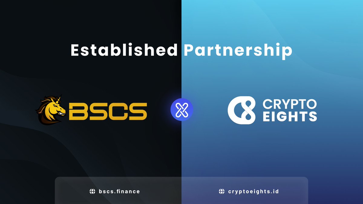 BSCS_Global's tweet photo. 📣 Partnership Announcement: @BSCS_Global x @CryptoEights

With a proven track record collaborating with the ICP for marketing, branding, and education in Indonesia, Cryptoeights brings unmatched expertise to our community.

What’s Coming Up?
💬 Interactive AMA Sessions with experts
🎁 Airdrop and Giveaway Campaigns
📇 Community Joint Activities

🔥 Stay tuned for exciting campaigns and big rewards!

#BSCS #Launchpool #Launchpad #IDO