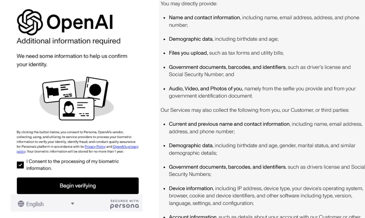 wavefnx's tweet image. Seems like OpenAI now requires ID Verification to access the o3 and probably o4-mini APIs

early 0x7C0