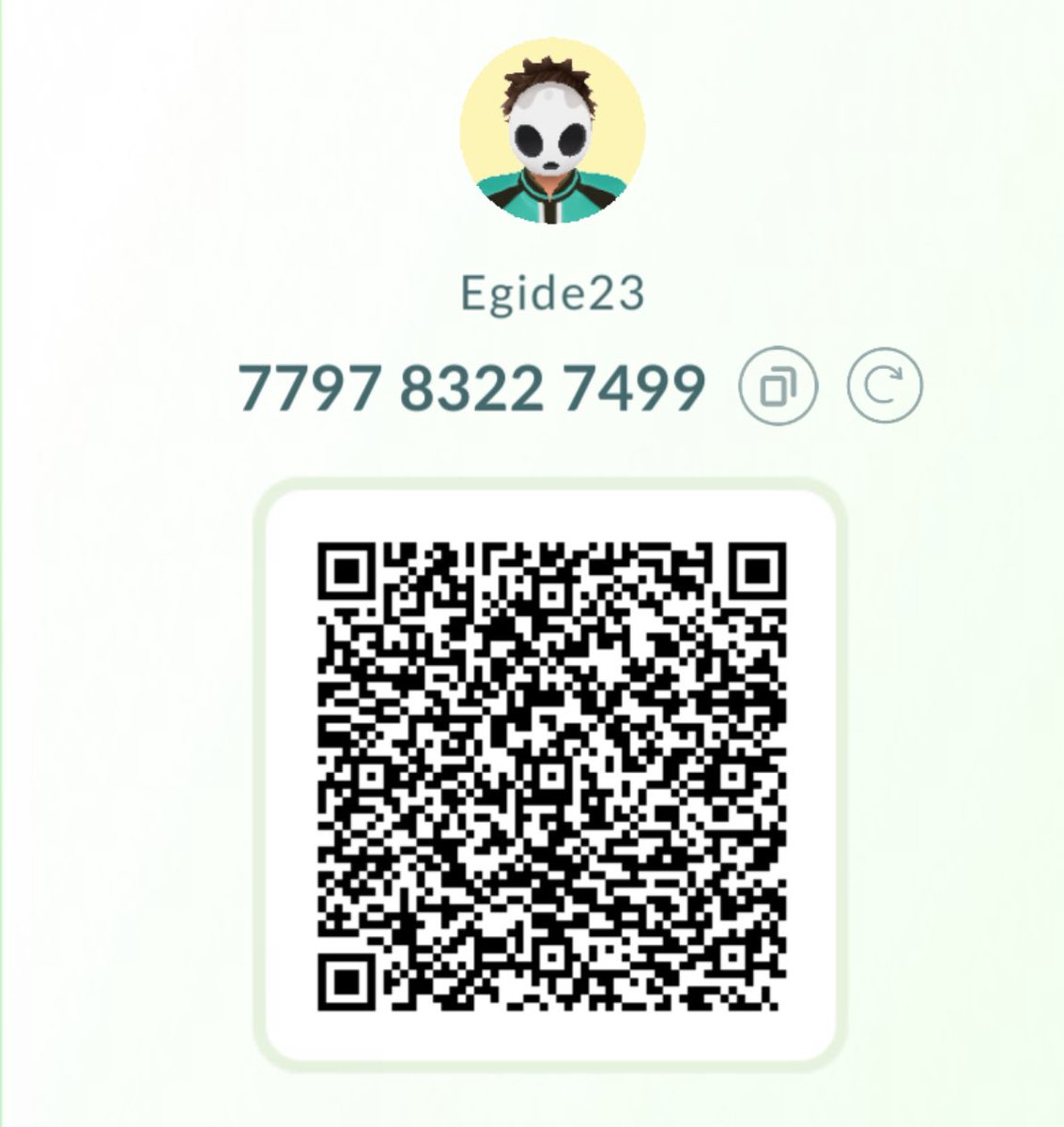 I'm looking for new friends I don't use egg trainer lvl 47 minimum thanks in advance
Belgium 🇧🇪
779783227499
#PokemonGOfriend #pokemongo