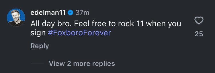 _JosephManning's tweet photo. Julian Edelman commented on the video:

“All day bro. Feel free to rock 11 when you sign #FoxboroForever”

AJ Brown wearing 11 on the #Patriots would be sweet! https://t.co/6JQYPSWdxj
