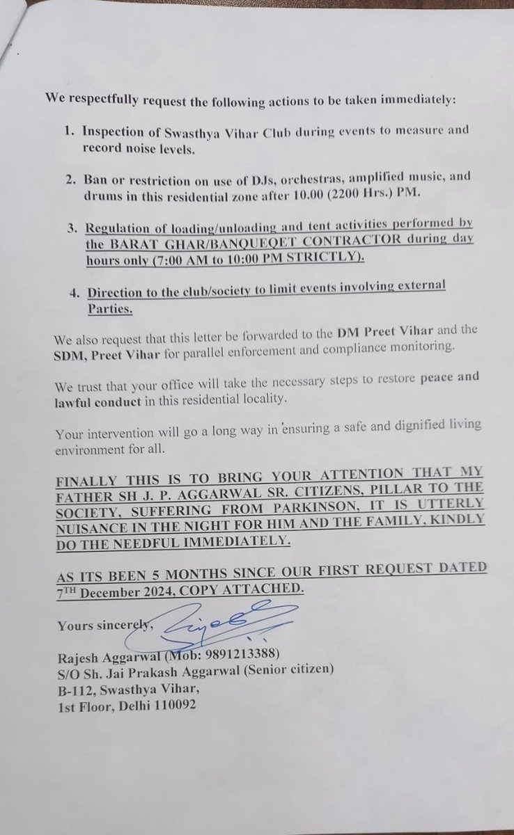 RajeshAggarwals's tweet photo. @DCPEastDelhi Dear Sir
@CPDelhi @LtGovDelhi @gupta_rekha please find attached receipts of letters submitted requesting for prompt action,
society has allocated ground meant for cultural activities for society residents, to TENT CATERERS for banqueting FOR OWN COMMERCIAL BENEFITS https://t.co/4CyowYGw3o