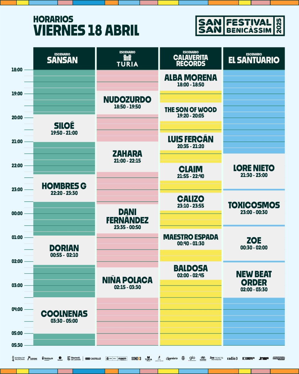 Día 2 y esto sigue subiendo el nivel 🎶
Ayer fue increíble, pero hoy venimos con más fuerza 😎
Aquí tienes los horarios para que no te pierdas nada.
#SanSanfestival2025
#Benicàssim #Benicassim