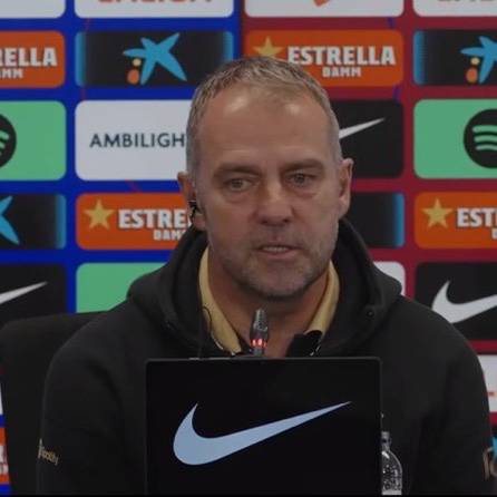 thewill2022's tweet photo. 🚨🎙️| Flick: "I want to speak to whoever is responsible for the lack of rest for us. Why can't we play at 6:30 PM? Why not? I'm not trying to make excuses, but this schedule is extremely demanding." #fcblive https://t.co/jdG8LjG4E8