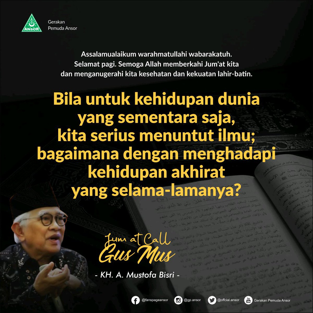 "Ilmumu itu seberapa ?"

Sering dengar ucapan bernada merendahkan ini ?

Percayalah kawan..bahkan definisi "ilmu" disini pun berbeda antara kau dengannya

Mereka "mengunggulkan" ilmu cara mudah menundukkan dunia..kalian setengah mati mencari ilmu selamat melewati dunia..