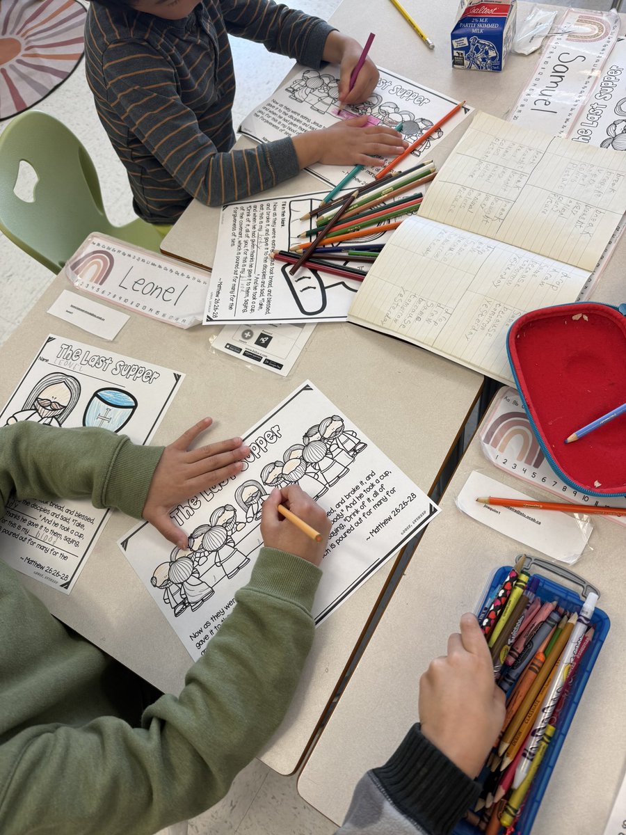 Ms. Abbott (@msabbottocsb) on Twitter photo We talked about the Last Supper in Grade 1๐ด๐๐ป we will be like Jesus and share with our friendsโฅ๏ธ <a href="/StLukeNepean/">St. Luke School (Nepean)</a> We talked about the Last Supper in Grade 1๐ด๐๐ป we will be like Jesus and share with our friendsโฅ๏ธ <a href="/StLukeNepean/">St. Luke School (Nepean)</a>