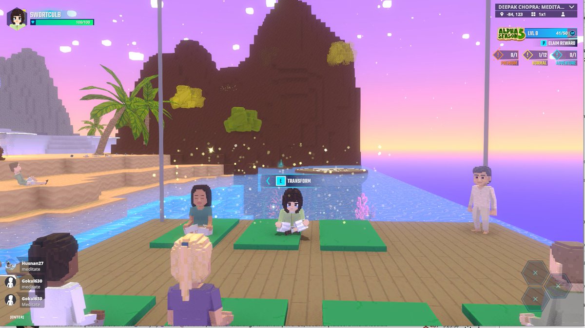 swortculb's tweet photo. Free meditation classes in @TheSandboxGame ✌ https://t.co/0RVjVprKZh #AlphaSeason5 https://t.co/OCi53U5EhH