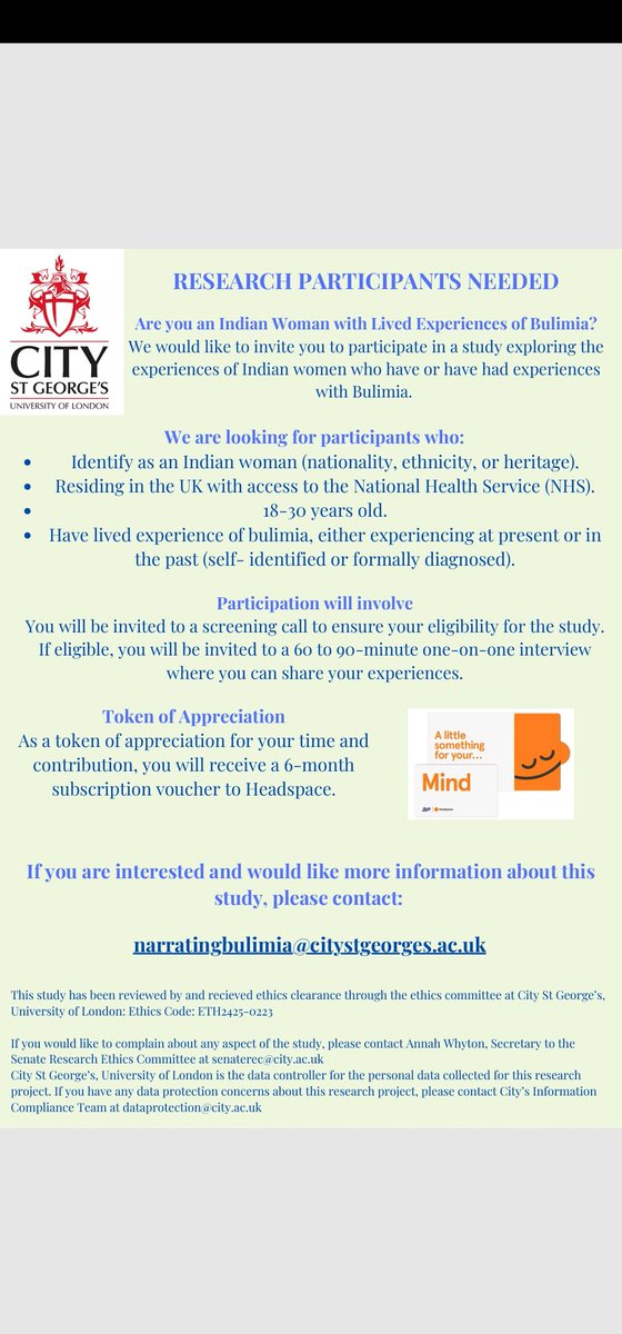 Please participate in this research if you can.