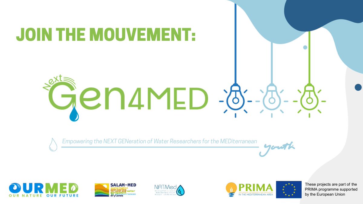 🌊 Great news! NextGen4MED is featured by <a href="/PrimaProgram/">PRIMA Program Mediterranean Partnership 🇪🇺</a> !
A big step for youth-led water research in the Med 🌍💧
Read more: ourmed.eu/index.php/diss…
#OurMED #NextGen4MED #PRIMA #EUProjects