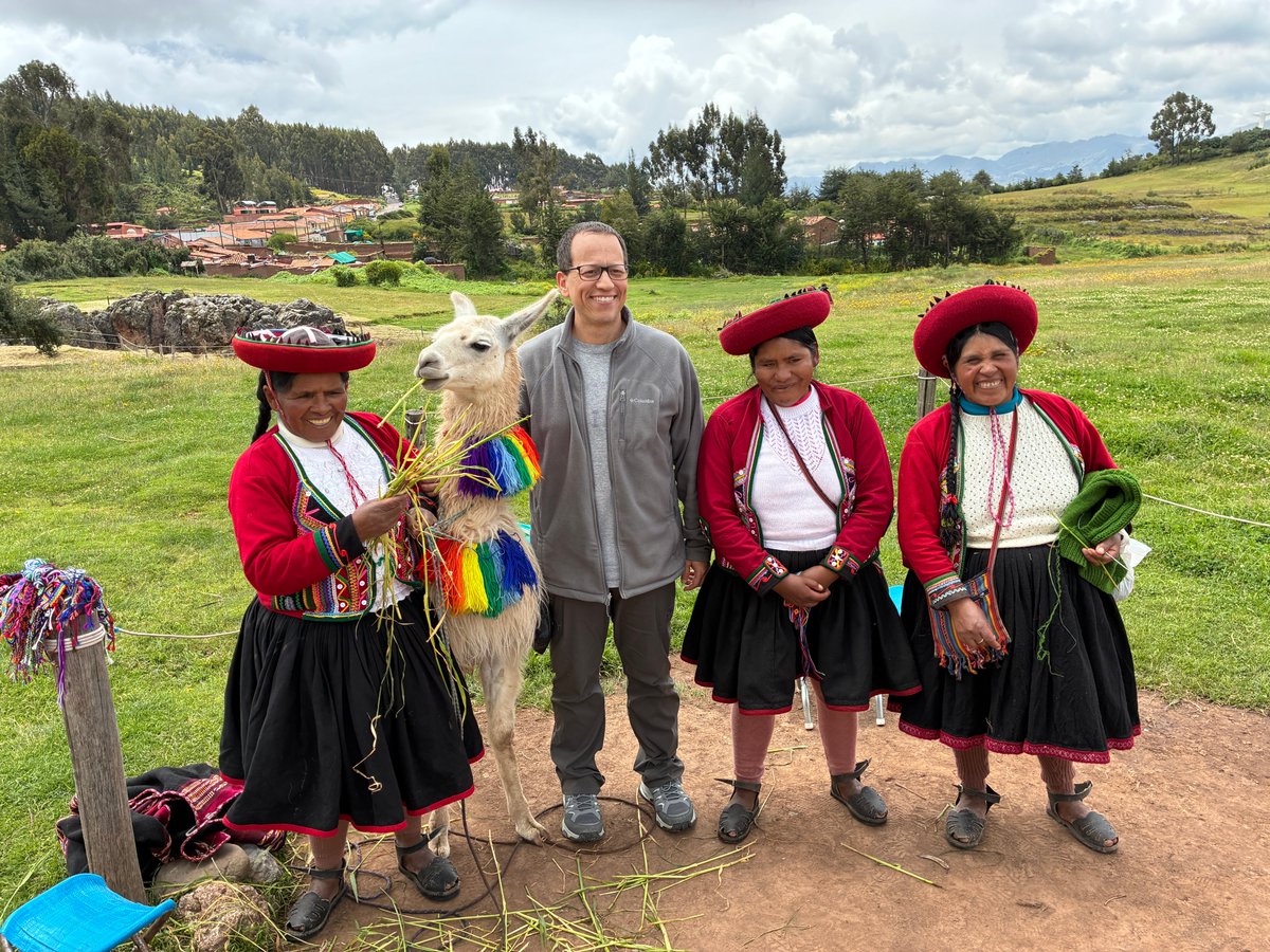 By popular demand, here's me wearing my comfortable alpaca sweater in the <a href="/WBBMNewsradio/">WBBM Newsradio</a> studio and a photo of me with a llama during my recent trip to Peru.