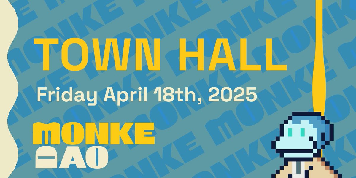 On Fridays, we party 🎉

It's Monke Townhall day!

Tune in to discord at 12pm EST for the latest Monke news

New chapters, upcoming events, important channels, and upcoming alpha 👀