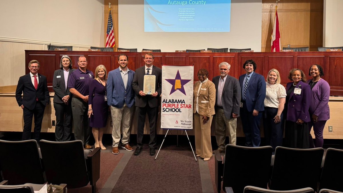 Superintendent Lyman Woodfin (@autaugacs) on Twitter photo I'm proud to lead a school district where nine of our 12 schools are <a href="/AlabamaAchieves/">Alabama State Department of Education</a>' Purple Star Schools. This year’s renewals were among 129 schools state-wide earning this designation for their commitment to students and families connected to the nation’s military. #WhyNotUs I'm proud to lead a school district where nine of our 12 schools are <a href="/AlabamaAchieves/">Alabama State Department of Education</a>' Purple Star Schools. This year’s renewals were among 129 schools state-wide earning this designation for their commitment to students and families connected to the nation’s military. #WhyNotUs