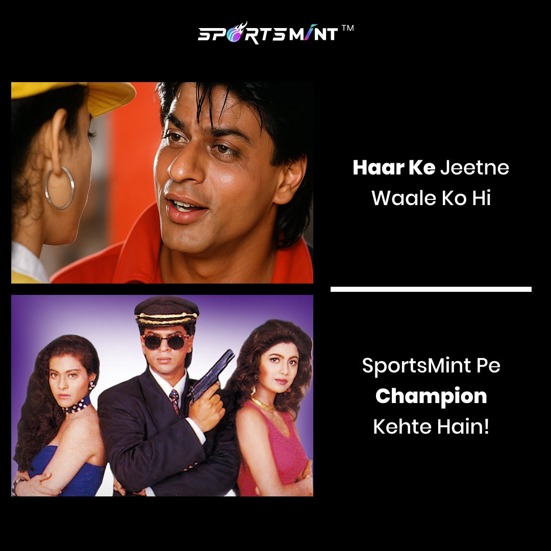 sportsmint_'s tweet photo. Haar Aur Jeet Ka Safar Toh Chalta Rehta Hai,
Lekin #Champions Apni Kahani #SportsMint Pe Likhte Hain.
Create Your Team only on SportsMint. https://t.co/axydcizbHy