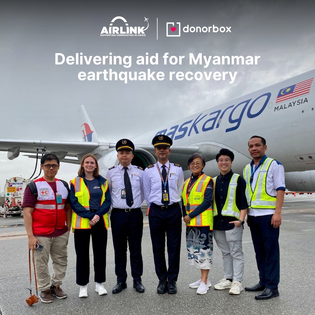 Donorbox (@donorbox) on Twitter photo Millions need humanitarian assistance after the massive earthquake in Myanmar. <a href="/AirlinkFlight/">@AirlinkFlight</a> recently coordinated the delivery of critical supplies on behalf of disaster-response partners, a major first step towards recovery. Find out more: bit.ly/3GlUQMw Millions need humanitarian assistance after the massive earthquake in Myanmar. <a href="/AirlinkFlight/">@AirlinkFlight</a> recently coordinated the delivery of critical supplies on behalf of disaster-response partners, a major first step towards recovery. Find out more: bit.ly/3GlUQMw