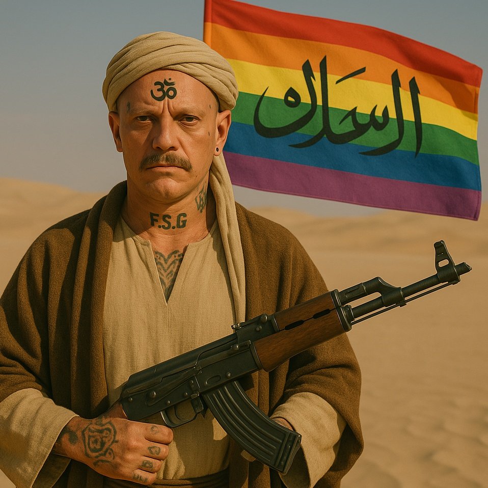 no debemos de permitirlo JAMÁS. para todos los infieles y enemigos de la patria: este país no puede ser una República islámica sin ser antes una república HOMOSEXUAL JODER Y OK. Isbaania volverá a ser lo que fue: un califato LGBT 🏳️‍🌈🔥🕌