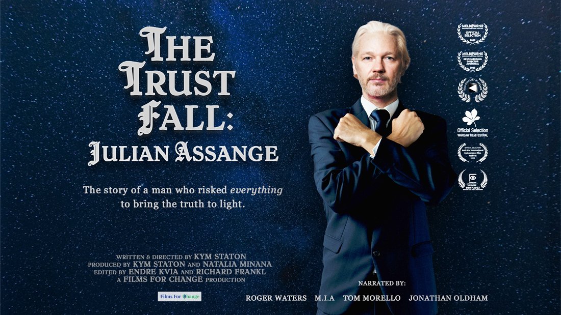 GabrielleVaucan's tweet photo. Nobody should be in prison for publishing the Truth. #FullPardonAssange
The Trust Fall: Julian Assange
The Story of a man who risked everything to bring the truth to light.
https://t.co/bMqciNRAjo
@StatonKymJ @thetrustfalldoc
#NataliaMinana #FilmsForChange @Melbourne4Wiki https://t.co/sos5xwMbRF