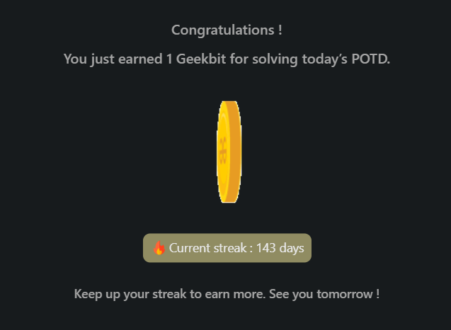 Mayank_kumar111's tweet photo. Day 155: Progress in programming built one small step at a time. With every bug squashed every concept.

@geeksforgeeks 

#geekstreak2024 #dsa #learntocode #learndsa #160daysofcode #gfg #geeksforgeeks #CodingChallenge #162DaysOfCode #gfg160 #Day155 #CodeMastery #CodeExploration https://t.co/n20o7xztI9