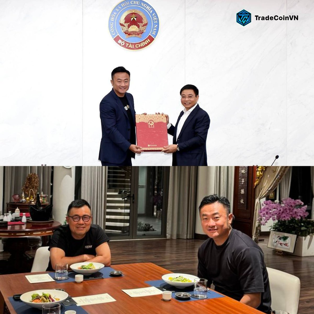 AICallerFuture's tweet photo. CEO sàn Bybit Ben Zhou gặp mặt Bộ trưởng Bộ Tài chính Việt Nam Nguyễn Văn Thắng và ngỏ lời muốn hỗ trợ xây dựng khung pháp lý tài sản mã hóa. https://t.co/yTVh8NjhuP