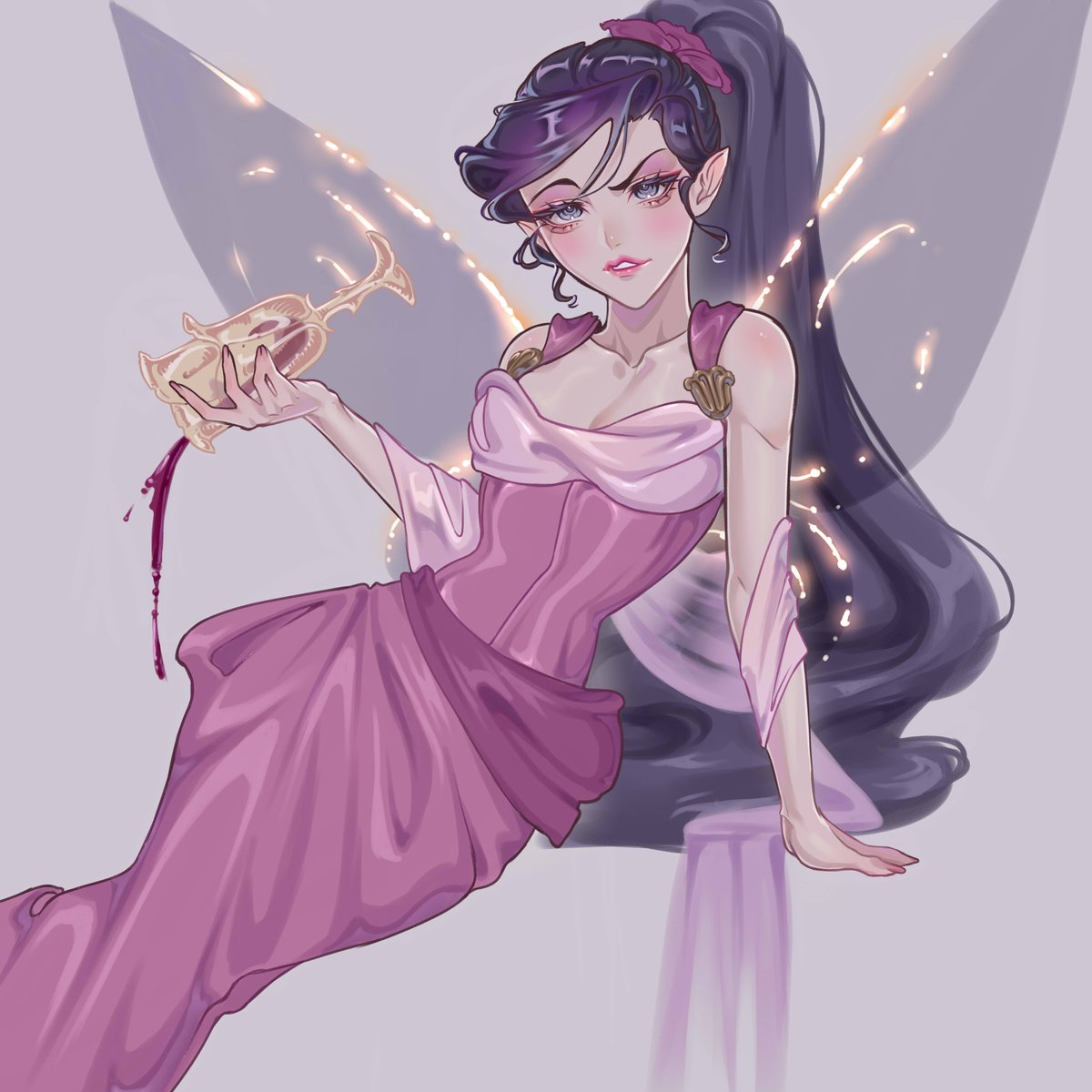 Luverihu's tweet photo. vidia dressed up as megara kinda. #vidia https://t.co/ZAnhCMhzn3