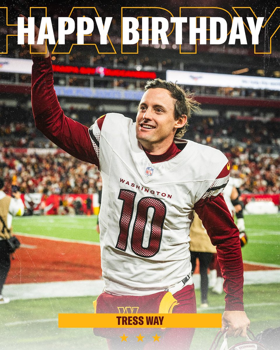 Commanders's tweet photo. Happy birthday to everybody’s favorite punter! 🫵 https://t.co/H6NO0y6EOh
