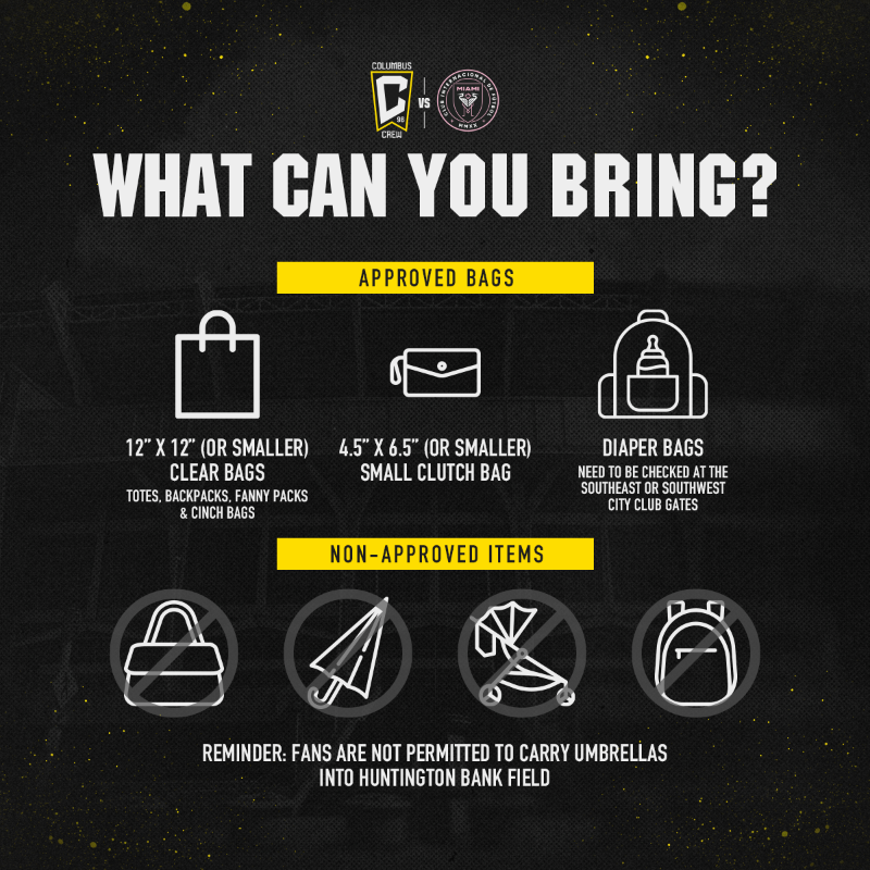 ColumbusCrew's tweet photo. Make sure you are ready for the match 📝

Check out the pre-match timeline, approved and non-approved items and so much more to ensure you have a seamless experience on matchday ⬇️