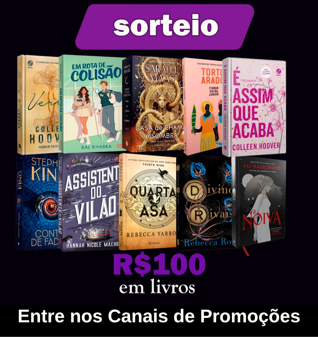 promosdelivro's tweet photo. 🚨SORTEIO DE LIVROS OU PIX

Valendo R$100 em livros ou Pix 📚

Regras:
- Seguir @promosdelivro
- Dar RT e curtir este tweet
- Entrar no grupo de promoções, link nos comentários 

Resultado: 24/04 🍀 https://t.co/fFXpSgZBVU