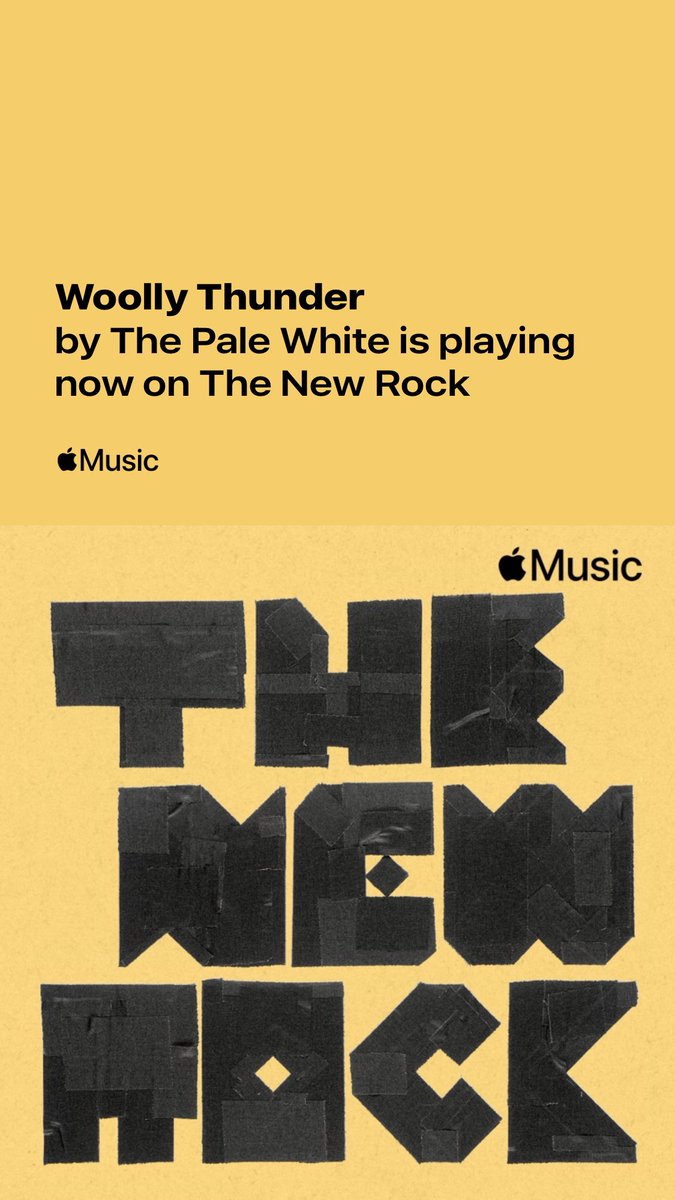 Thank you <a href="/AppleMusic/">Apple Music</a> for adding WOOLY THUNDER to the THE NEW ROCK playlist 🤘

🍏 artists.apple.com/i/ADrBDLnBraqo…