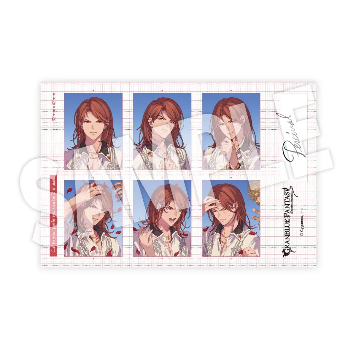 granblue_en's tweet photo. ID-style photos of the Dragon Knights on 10cm x 15cm stickers for 800 yen each. 

These are not random, and we have to admit that we didn’t recognize Percival at first… https://t.co/luwuKbLIK1