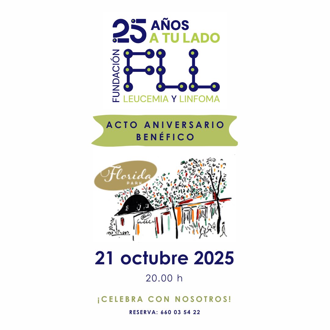 ¡Este año cumplimos 25 años! Queremos agradecer a todos las entidades y personas que han apoyado a la Fundación Leucemia y Linfoma durante todo este tiempo para mejorar la atencion y calidad de vida de las personas afectadas de leucemia, linfoma y mieloma y sus familias