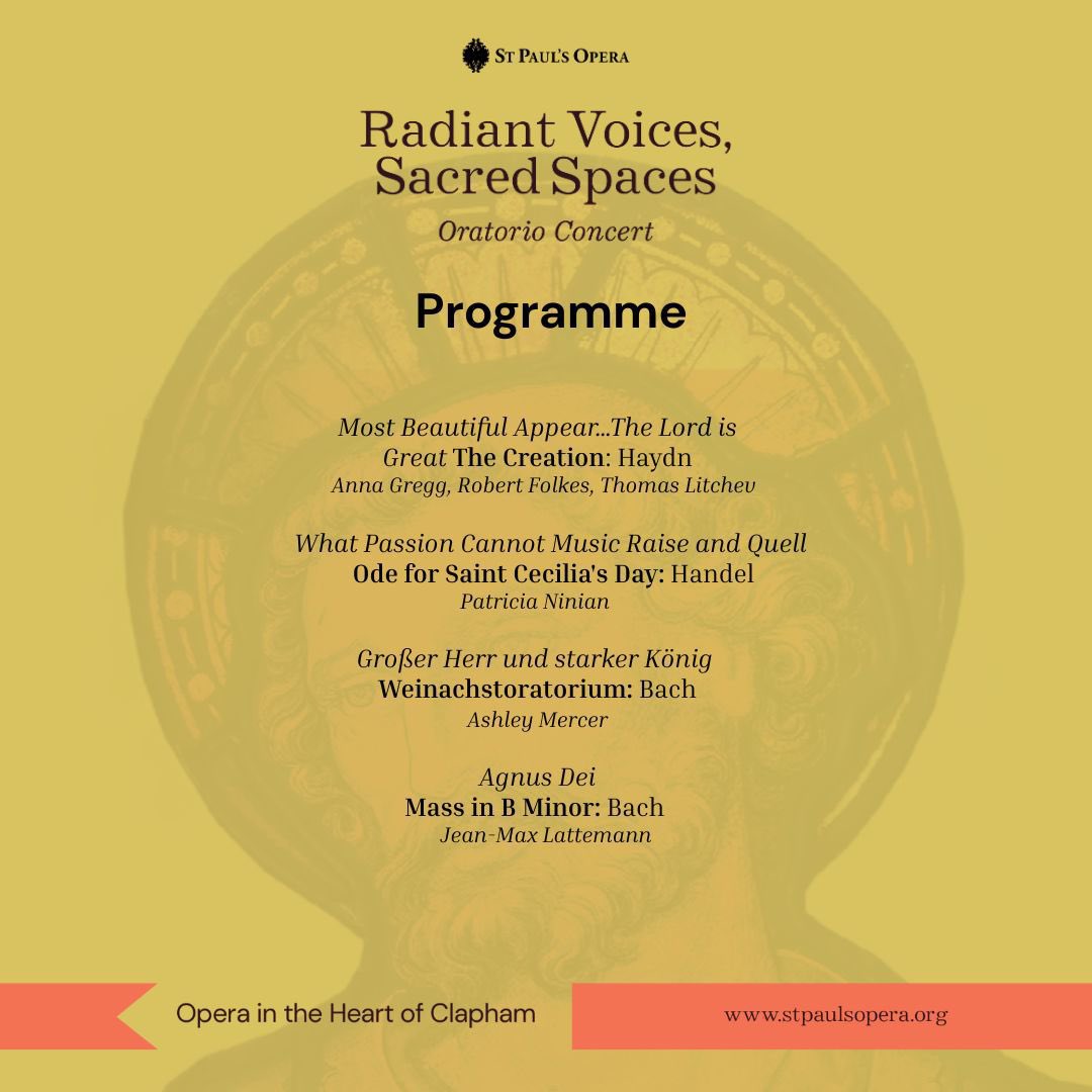 St Paul's Opera (@stpaulsopera) on Twitter photo RADIANT VOICES, SACRED SPACES a taster of our programme of sublime oratorio favourites. For a full list and to buy tickets
stpaulsopera.org/radiant-voices
Friday 25th April
7.30pm
<a href="/StPaulsSW4/">St Paul's Clapham</a>
#oratorio
#faurérequiem
#clapham
#claphamculture
#operaintheheartofclapham RADIANT VOICES, SACRED SPACES a taster of our programme of sublime oratorio favourites. For a full list and to buy tickets
stpaulsopera.org/radiant-voices
Friday 25th April
7.30pm
<a href="/StPaulsSW4/">St Paul's Clapham</a>
#oratorio
#faurérequiem
#clapham
#claphamculture
#operaintheheartofclapham