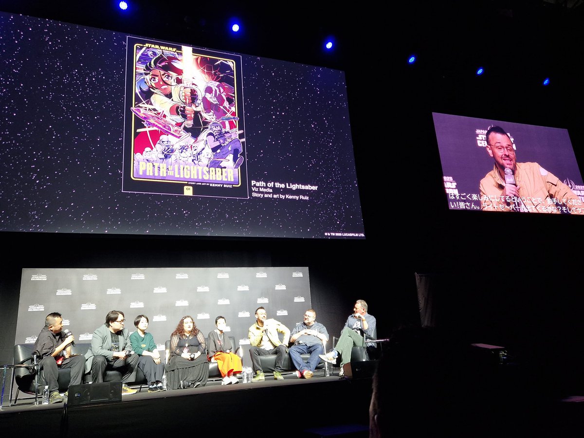 Thanks to <a href="/ClaytonSandel/">Clay Sandel</a> , <a href="/shima_spoon/">Shima Shinya</a> , <a href="/CBCebulski/">C.B. Cebulski</a> and the other amazing artists with whom I have been lucky enough to share this panel and this special moment for me in the @starwarscelebration.
It was amazing for me to oresent to you Nioka on her Path of the Lightsaber.