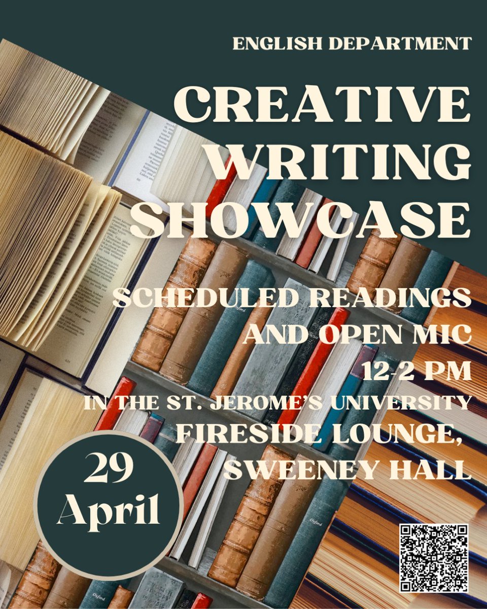 UWaterloo English (@uw_english) on Twitter photo .<a href="/uw_english/">UWaterloo English</a> is excited to announce the winter 2025 Creative Writing Showcase to celebrate the end of winter term! Tuesday, April 29, 12-2 p.m., Fireside Lounge, St. Jerome's University. Register to read your work or attend: tinyurl.com/2s4pnpk6 .<a href="/uw_english/">UWaterloo English</a> is excited to announce the winter 2025 Creative Writing Showcase to celebrate the end of winter term! Tuesday, April 29, 12-2 p.m., Fireside Lounge, St. Jerome's University. Register to read your work or attend: tinyurl.com/2s4pnpk6