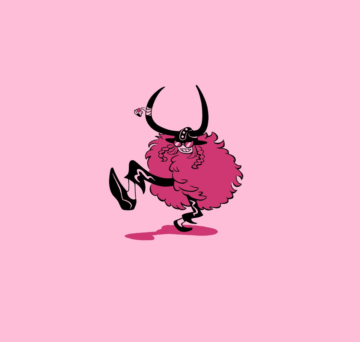 Doodle_ba's tweet photo. pink lady @MelonTeee https://t.co/jI5psowgt8
