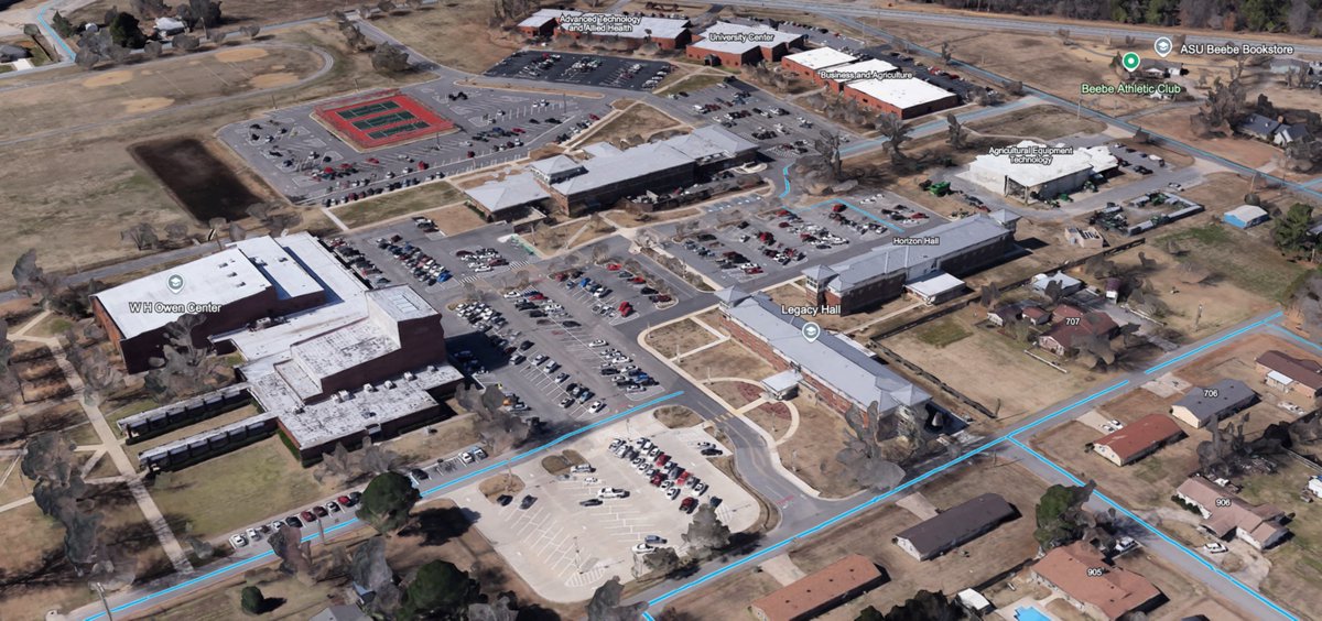 ASUBeebe's tweet photo. 💙 𝗛𝗔𝗣𝗣𝗬 𝗙𝗥𝗜𝗗𝗔𝗬!!! 💙
🌎 Here’s a picture of our #Beebe campus today from a different perspective, courtesy of Google Earth.
https://t.co/Ts9d98L2jM / #ASUBeebe / #Vanguard https://t.co/erEkdvbgDl
