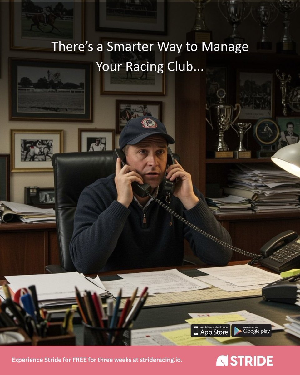 There’s a smarter way to manage your racing club🧠😄🏇

With Stride, everything you need is in one place. From collecting entry fees &amp; sending personalised updates 📸 to managing ticket allocations 🎟️ &amp; sharing race day details 📅

📲FREE 3 week trial at strideracing.io