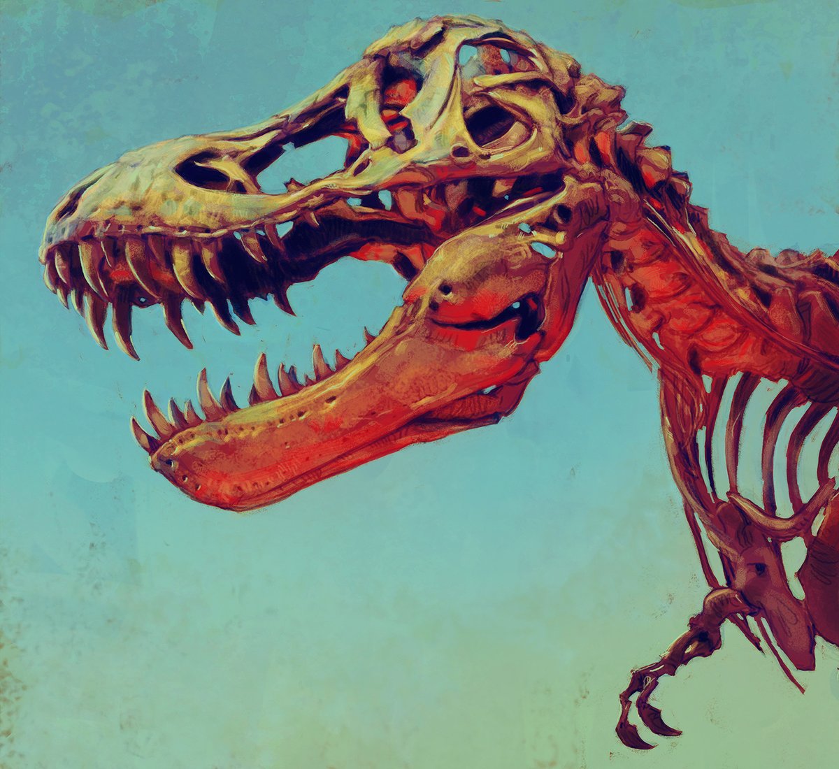 Stan the T-Rex. Dramatic lighting courtesy of the Museum of Natural Sciences in Brussels.