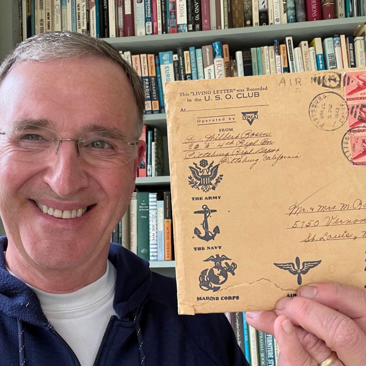 A Jewish marine's voice from 1943 is finally being heard again in St. Louis. Thanks to <a href="/FOX2now/">FOX2now</a>'s  John Pertzborn, this touching WWII-era "voice letter" on vinyl is back. Can you help find the family it belongs to?
🎧 stljewishlight.org/news/news-loca…