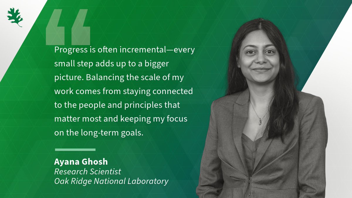 With a Ph.D. from <a href="/UConn/">UConn</a> and an impressive list of awards and publications in just a few short years, Ayana Ghosh is at the forefront of Materials Science research at <a href="/ORNL/">Oak Ridge Lab</a>✨ 

Read more ➡️  bit.ly/3RjmTi6