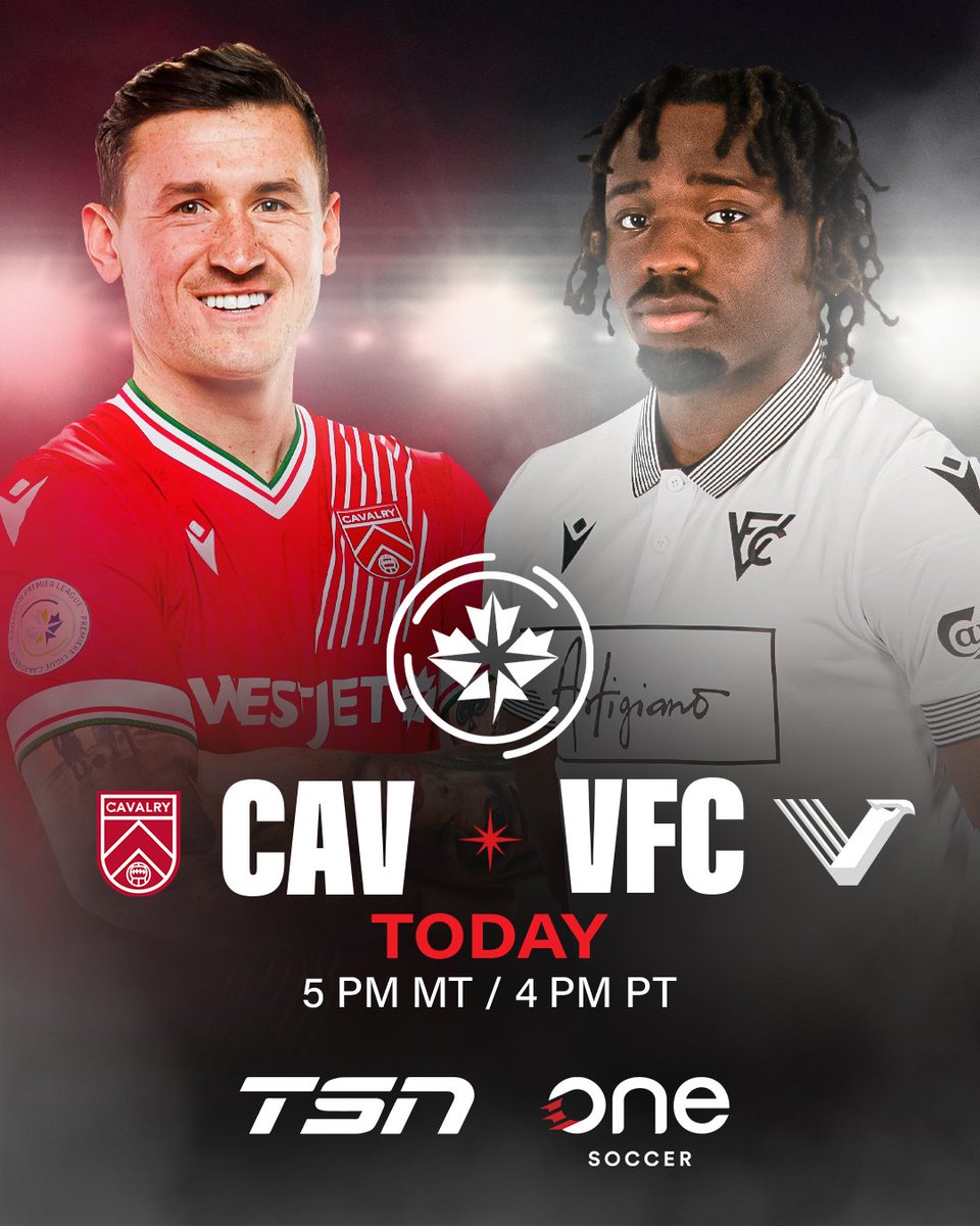 Canadian Premier League (@cplsoccer) on Twitter photo TONIGHT on TSN3 and <a href="/onesoccer/">OneSoccer</a> 🔥
<a href="/CPLCavalryFC/">Cavalry FC</a> host <a href="/vanfootballclub/">Vancouver FC</a> at ATCO Field in their first match at home since winning the 2024 #CanPL Final! ⚽
🕔 5 PM MT / 4 PM PT TONIGHT on TSN3 and <a href="/onesoccer/">OneSoccer</a> 🔥
<a href="/CPLCavalryFC/">Cavalry FC</a> host <a href="/vanfootballclub/">Vancouver FC</a> at ATCO Field in their first match at home since winning the 2024 #CanPL Final! ⚽
🕔 5 PM MT / 4 PM PT