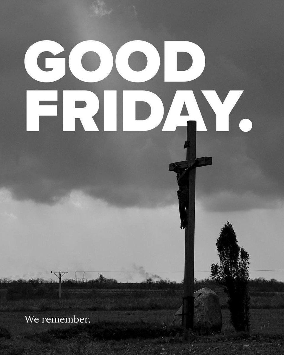 Today we remember the ultimate sacrifice: Jesus Christ gave His life to save us from our sins.

He was beaten, mocked, and crucified, yet never stopped loving us.

Let us reflect, repent, and stay faithful.

Thank you, Jesus. ✝️