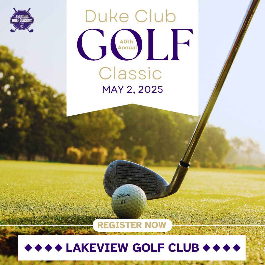 Only 2 weeks away from tee time! ⛳️

The 40th Annual Duke Club Golf Classic is almost here. Grab your clubs, gather your crew, and get ready for a day of golf, fun, and JMU pride. Let the countdown begin! 

🎟️: shorturl.at/dg4rg

#GoDukes | #ProudandTrue