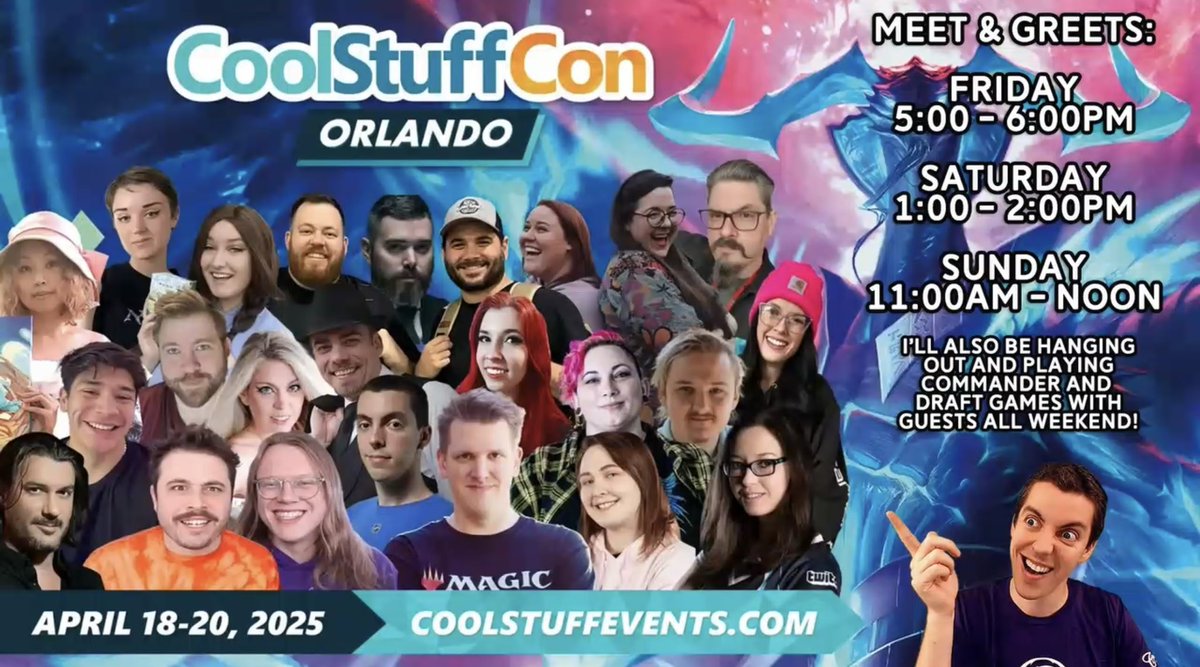 JimDavisMTG's tweet image. It’s day one of @CoolStuffInc’s #CSCon!

It’s wall to wall Magic with an RCQ every day, a CommandFest, and all sorts of events! There’s also an insane guest list and I’ll be here too!

It’s free to walk in the door so come hang out!

All info: coolstuffevents.com